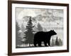 Blue Bear Lodge Sign 012-LightBoxJournal-Framed Giclee Print