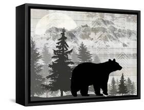 Blue Bear Lodge Sign 012-LightBoxJournal-Framed Stretched Canvas