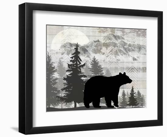 Blue Bear Lodge Sign 012-LightBoxJournal-Framed Giclee Print