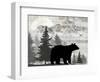 Blue Bear Lodge Sign 012-LightBoxJournal-Framed Giclee Print