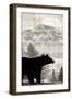 Blue Bear Lodge Sign 015-LightBoxJournal-Framed Giclee Print