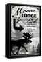 Blue Bear Lodge Sign 018-LightBoxJournal-Framed Stretched Canvas