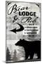 Blue Bear Lodge Sign 019-LightBoxJournal-Mounted Giclee Print