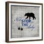 Blue Bear Lodge Sign 02-LightBoxJournal-Framed Giclee Print