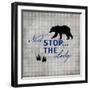 Blue Bear Lodge Sign 02-LightBoxJournal-Framed Giclee Print