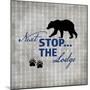 Blue Bear Lodge Sign 02-LightBoxJournal-Mounted Giclee Print