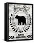Blue Bear Lodge Sign 09-LightBoxJournal-Framed Stretched Canvas
