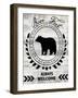 Blue Bear Lodge Sign 09-LightBoxJournal-Framed Giclee Print