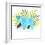 Blue Bear Strut-Kerstin Stock-Framed Art Print