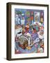 Blue Bedroom Cats-Bill Bell-Framed Giclee Print