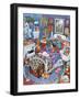 Blue Bedroom Cats-Bill Bell-Framed Giclee Print