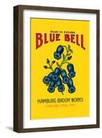 Blue Bell Broom Label-null-Framed Art Print