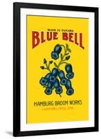 Blue Bell Broom Label-null-Framed Art Print