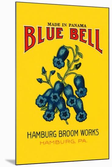 Blue Bell Broom Label-null-Mounted Art Print