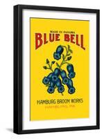 Blue Bell Broom Label-null-Framed Art Print