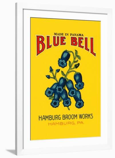 Blue Bell Broom Label-null-Framed Art Print