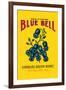 Blue Bell Broom Label-null-Framed Art Print