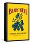 Blue Bell Broom Label-null-Framed Stretched Canvas