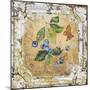 Blue Berries And Butterfly Tin Tile-Jean Plout-Mounted Giclee Print