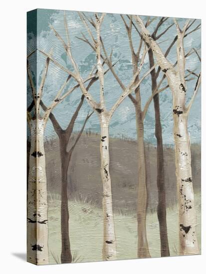 Blue Birches I-Jade Reynolds-Stretched Canvas