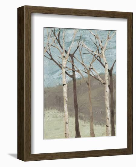 Blue Birches II-Jade Reynolds-Framed Art Print