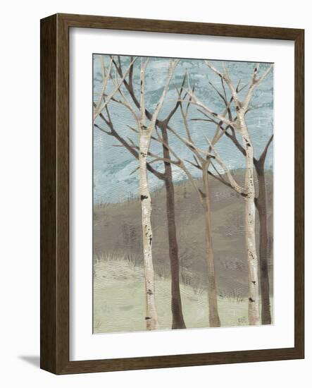 Blue Birches II-Jade Reynolds-Framed Art Print