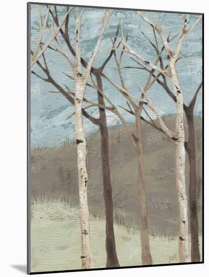 Blue Birches II-Jade Reynolds-Mounted Art Print