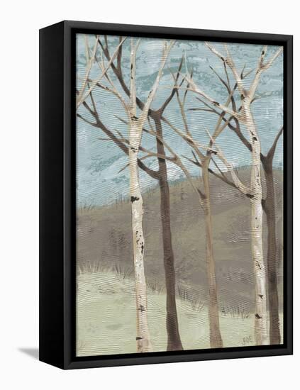 Blue Birches II-Jade Reynolds-Framed Stretched Canvas