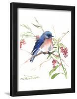 Blue Bird 8-Suren Nersisyan-Framed Art Print
