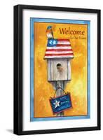 Blue Bird American Welcome-Melinda Hipsher-Framed Giclee Print