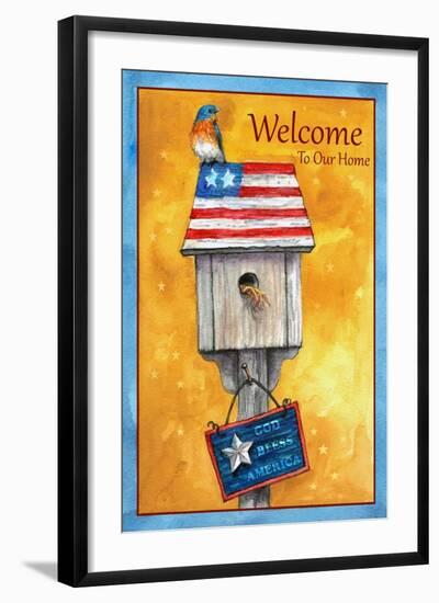 Blue Bird American Welcome-Melinda Hipsher-Framed Giclee Print