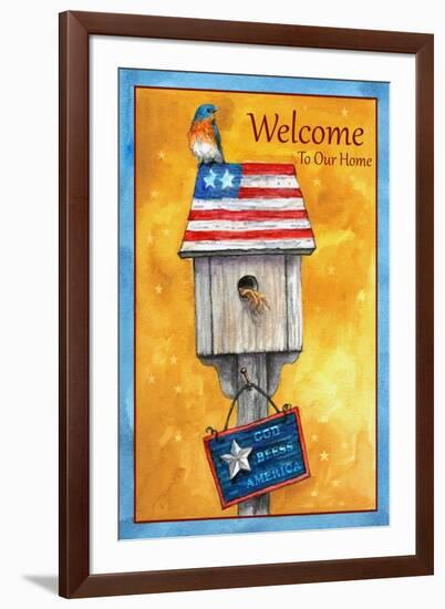 Blue Bird American Welcome-Melinda Hipsher-Framed Giclee Print