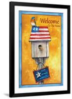 Blue Bird American Welcome-Melinda Hipsher-Framed Giclee Print