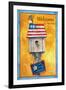 Blue Bird American Welcome-Melinda Hipsher-Framed Giclee Print