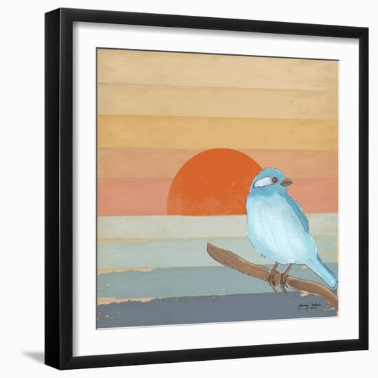 Blue Bird By Water-Tammy Kushnir-Framed Giclee Print