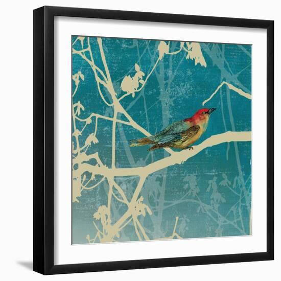 Blue Bird I-Anna Polanski-Framed Art Print