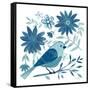 Blue Bird I-Farida Zaman-Framed Stretched Canvas