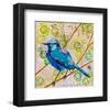 Blue Bird Of Happiness-null-Framed Art Print