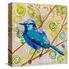 Blue Bird Of Happiness-null-Stretched Canvas