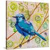 Blue Bird Of Happiness-null-Stretched Canvas