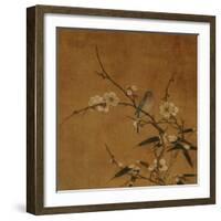 Blue Bird on a Plum Branch with Bamboo (13th/14th Century)-null-Framed Giclee Print