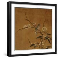 Blue Bird on a Plum Branch with Bamboo (13th/14th Century)-null-Framed Giclee Print