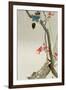 Blue Bird on a Plum Tree-Koson Ohara-Framed Giclee Print