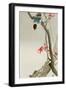 Blue Bird on a Plum Tree-Koson Ohara-Framed Premium Giclee Print