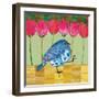 Blue Bird - Tulips-Robbin Rawlings-Framed Art Print