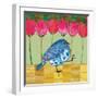 Blue Bird - Tulips-Robbin Rawlings-Framed Art Print