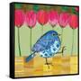 Blue Bird - Tulips-Robbin Rawlings-Framed Stretched Canvas