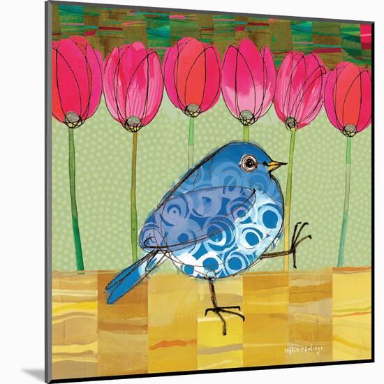 Blue Bird - Tulips-Robbin Rawlings-Mounted Art Print
