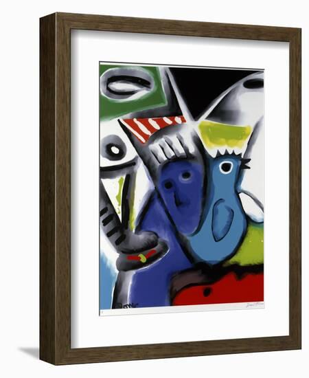 Blue Bird-Diana Ong-Framed Giclee Print