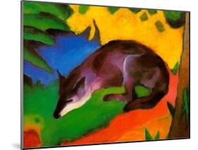 Blue-Black Fox, 1911-Franz Marc-Mounted Art Print